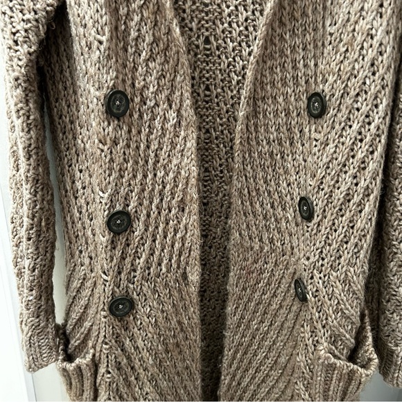 Free People Buttermilk Open Front  Wool Blend Cardigan-Sm - Picture 3 of 6